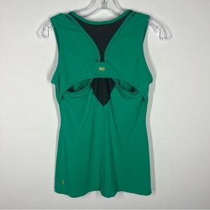 Lucy Sleeveless Athletic Workout Top Green Size Small